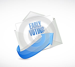 early voting envelope mail illustration