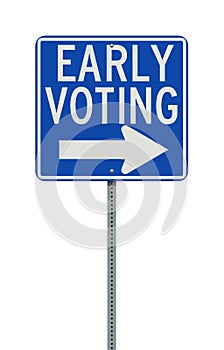 Early Voting road sign