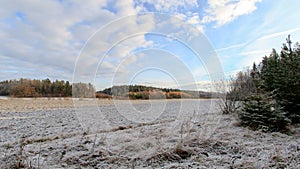 Early winter landscape in Sweden