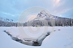 Early Winter Snow Covered Liberty Bell Mountain