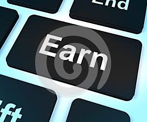 Earn Computer Key Showing Working And Earning