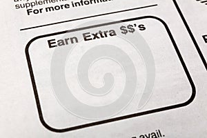 Earn extra dollars