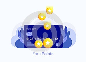 Earn points concept.