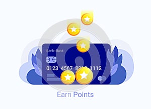 Earn points concept. photo