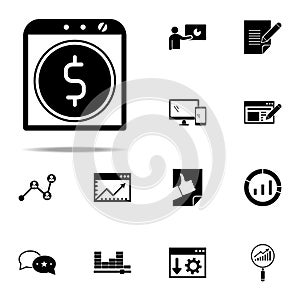 earning icon. Seo & Development icons universal set for web and mobile