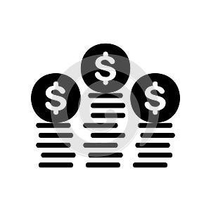 Earning icon in solid style about marketing and growth for any projects