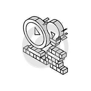 earning money time isometric icon vector illustration