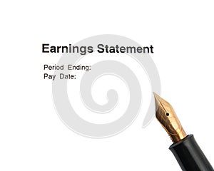 Earnings statement