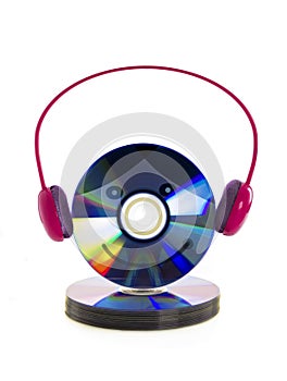 Earphone and DVD disc.