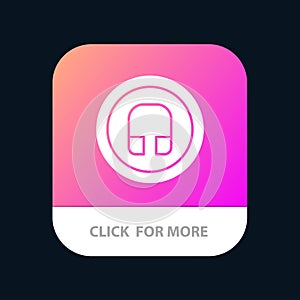 Earphone, Headphone, Basic, Ui Mobile App Button. Android and IOS Glyph Version