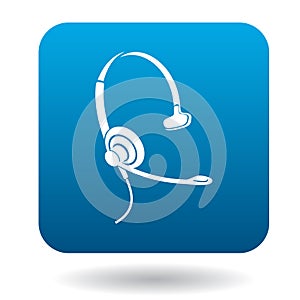 Earphone with mic for consultations icon