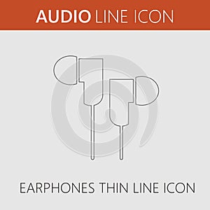 Earphones vector icon eps 10.