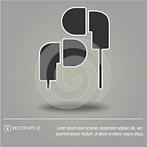 Earphones vector icon eps 10