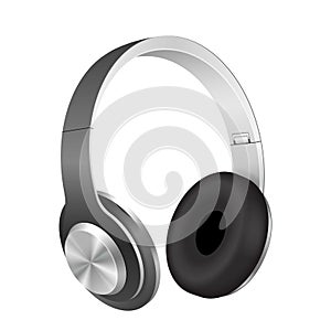 Earphones wireless electronic device. Style design modern earphones for listening music on player