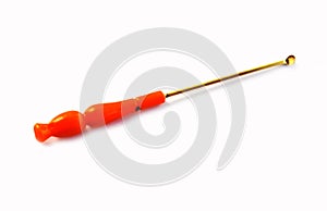 Earpick on a white background,with clipping path