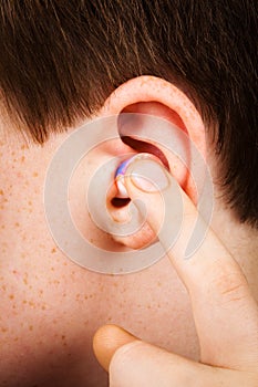 Earplug into the ear