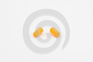 Earplug on white background