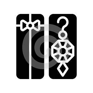 Earring vector icon, Isolated solid style
