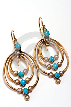 Earrings, antic jewelry photo