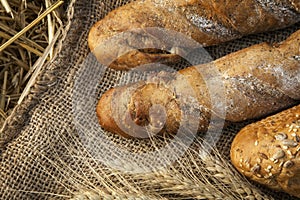 Ears of wheat and bread