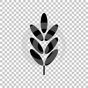 Ears of wheat, cereal. Ear of oats. rye ears. Vector icon illustration