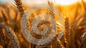 Ears of wheat. Generative Ai