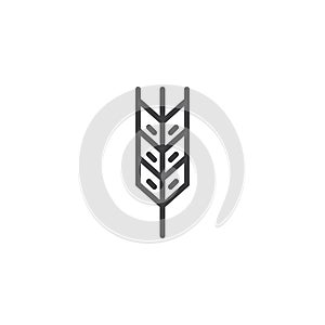 Ears of wheat outline icon