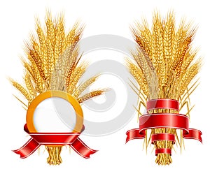 Ears of wheat & ribbon