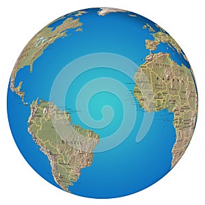 Earth map illustration