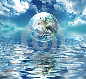 Earth above the water