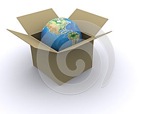 Earth in box