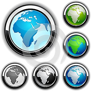 Earth buttons - Africa.