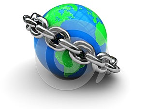 Earth with chain