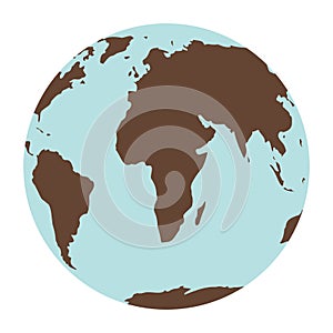 Earth climate change icon - vector ecology illustration of an environmental concept to save the planet Earth. Concept