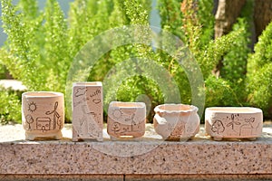 Ceremic clay Flower Vase photo