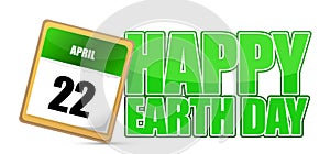 Earth day calendar april 22