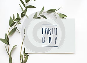 Earth day card supporting environmental protection