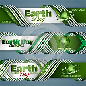 Earth day celebration, web banners