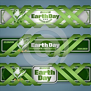 Earth day celebration, web banners