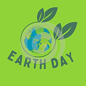 Earth day concept. eco friendly design.Earth map shapes with trees water and shadow. Save the Earth concept. Happy Earth Day