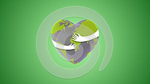 Earth Day concept with hands embracing the heart