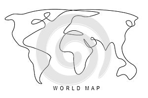 Earth Day concept, world map outline â€“ vector