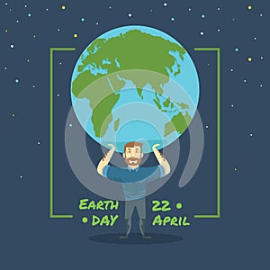 Earth day design. Vector illustration decorative design