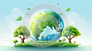 Earth day. Green world. Ecology , environmental protection concept.