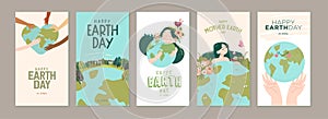 Earth day illustration set