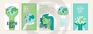 Earth day illustration set