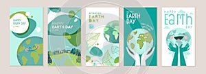 Earth day illustration set