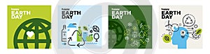Earth day illustration set