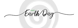 Earth day lettering. Lettering poster with text earth day. Vector