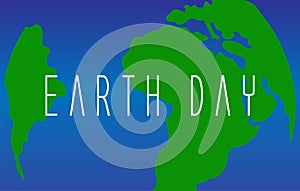 Earth day logo design. Happy Earth Day, 22 April . World map background vector illustration.